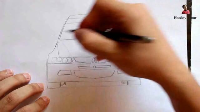 Как нарисовать машину Mitsubishi смотреть онлайн