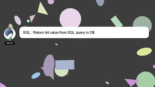 SQL : Return bit value from SQL query in C# смотреть онлайн