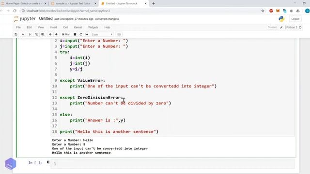 Tutorial - 26 | Python | Exception Handling | Part - 2 | Python Crash Course смотреть онлайн