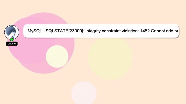MySQL : SQLSTATE[23000]: Integrity constraint violation: 1452 Cannot add or update a child row: a f смотреть онлайн