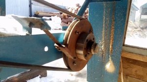 Как я сделал ведущий шкив,для ленточной пилорамы!