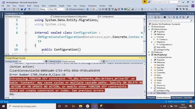 Mvc Proje Kampı 11 Migrations ve Veri Tabanının Oluşturulması смотреть онлайн