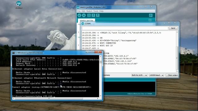 Arduino with ESP8266-01 AT Command Send Data to Web Browser смотреть онлайн