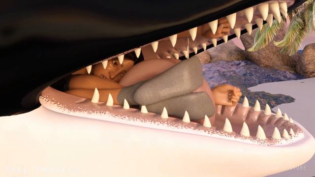 Vore Animation: Orca Eats Yoga Girl
