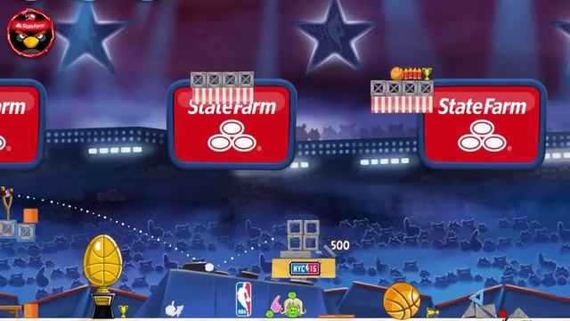 Angry Birds Seasons Ham Dunk All Star 4-15 Walkthrough 3 Star смотреть онлайн