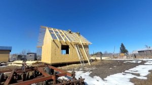 Дом из сип панелей 6 на 6/ За 8 минут таймлапс