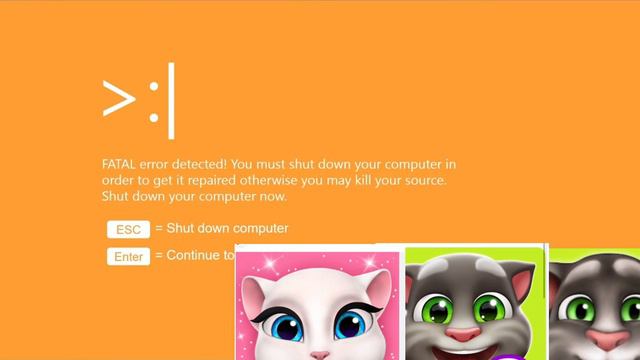 Windows 10 killscreen but Angela Tom Tom 2 want see this ( bad ending) смотреть онлайн