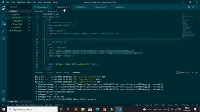 Flask - Making web-page using jinja2 and bootstrap framework | Flask Tutorial смотреть онлайн