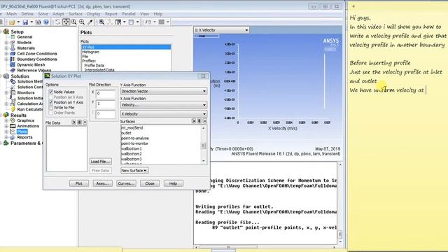 Fully developed velocity profile without using User Defined Function (UDF) in ANSYS Fluent смотреть онлайн