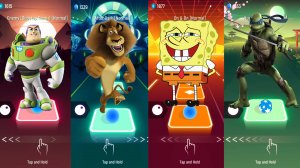 Madagascar VS SpongeBob VS TMNT VS Toy Story I Tiles Hop EDM Rush Coffin Dance