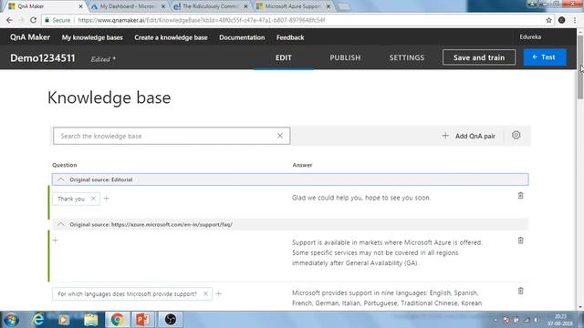Azure Bot Service | Azure Chatbot Tutorial | Azure Certification Training | Edureka смотреть онлайн