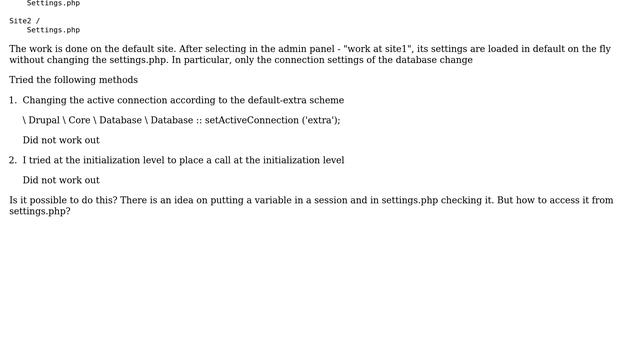 Drupal: Changing the settings on the fly without changing the settings.php смотреть онлайн