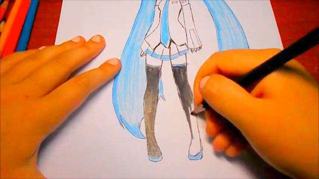 Как нарисовать Хатсуне Мику 2 часть смотреть онлайн