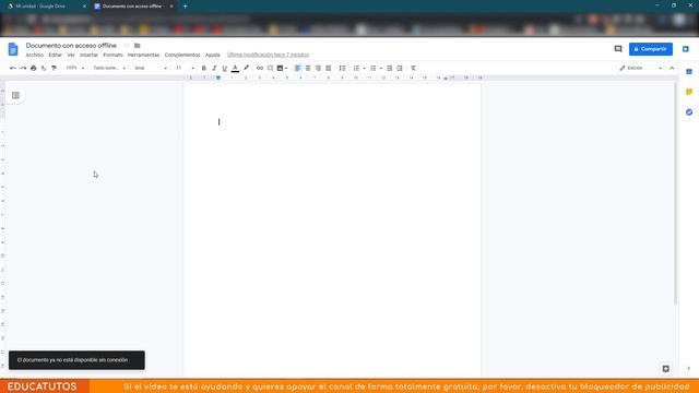Google Drive: TRABAJAR SIN CONEXIÓN 👌 en Windows y Android #EducaTutos смотреть онлайн