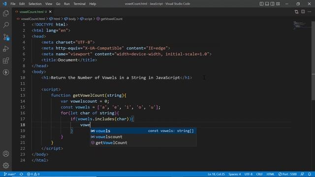Return the Number of Vowels in a String in JavaScript | JS Problem Solving | Learn With Sazzad. смотреть онлайн