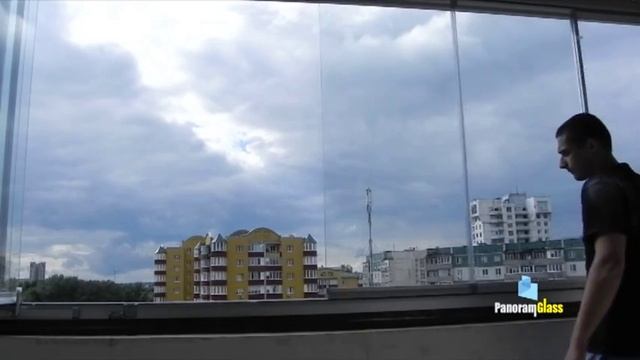 Безрамное остекление балконов и лоджий. PanoramGlass. Система BUTTERFLY. смотреть онлайн