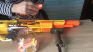 Обзор автомата Nerf - большой бластер Нерф с мягкими пулями. Многозарядный бластер для детей