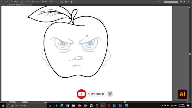 Angry Apple Cartoon Character Drawing | Character Drawing | Using Adobe Photoshop and Ai | SPEED AR смотреть онлайн