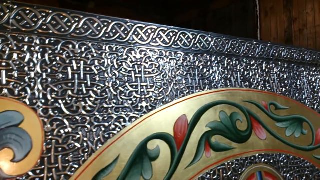Басма для иконостаса из серебра, басменная мастерская