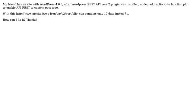 Wordpress: API Rest Custom Post Type doesn't return all data смотреть онлайн