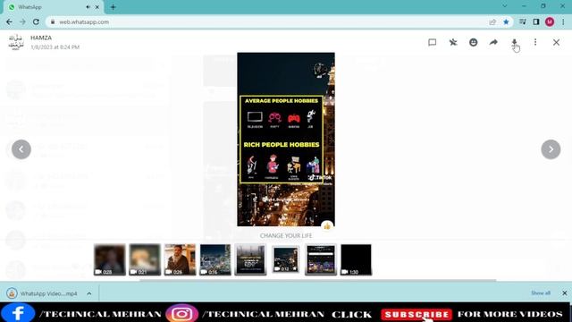 How to download multiple photos from whatsapp web | Whatsapp web se photo kaise download kare смотреть онлайн