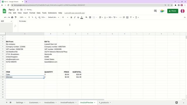 [Part 4] Dynamic Invoice Products Data: Automated Invoicing System in Google Sheets смотреть онлайн