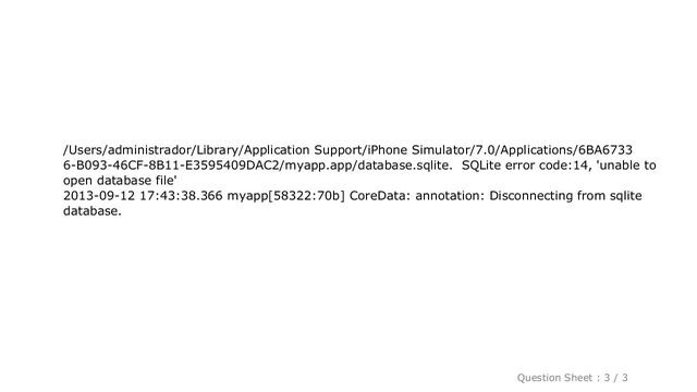 iOS : CoreData: error: (14) I/O error for database смотреть онлайн