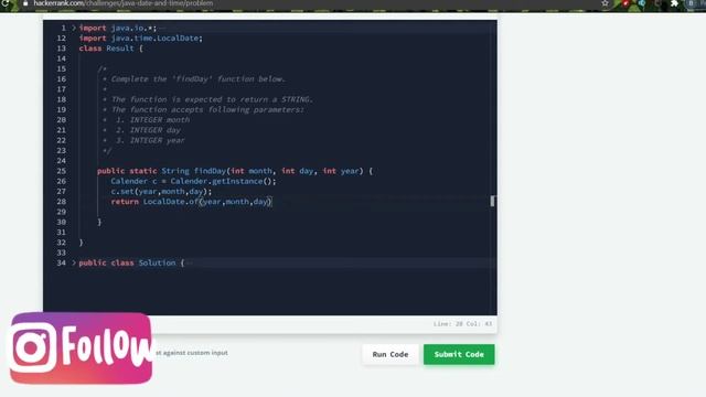#6 HackerRank Java Date and Time Java Practice Set/ By Point of Education/ смотреть онлайн