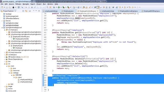 Spring Boot Hibernate Web Application - Updating the record [Part 7] смотреть онлайн