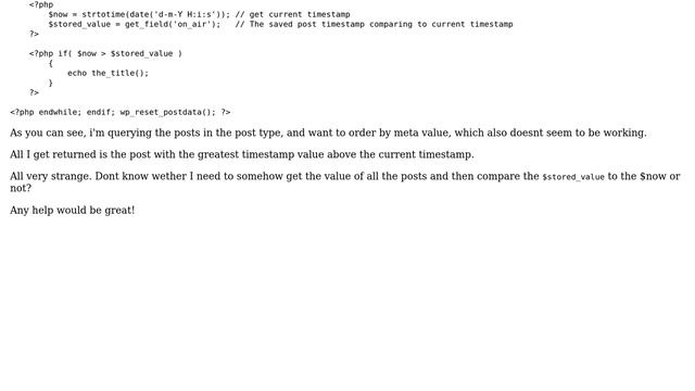 Wordpress: Query Posts based on custom field value смотреть онлайн