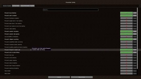 Minecraft Fabric Mods You Should Use -  Preventer - Stops you doing stupid stuff