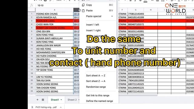 How to create master listing contact list using excel sheet -Tutorial 2 | Malaysia Real Estate Tips смотреть онлайн