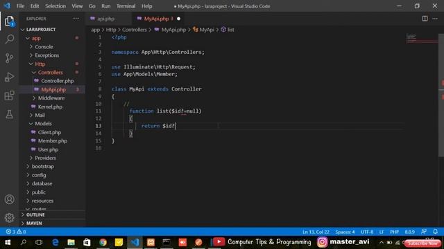3. GET API || Get data from Database through id using Get Method in LARAVEL 8 || #apiinlaravel смотреть онлайн