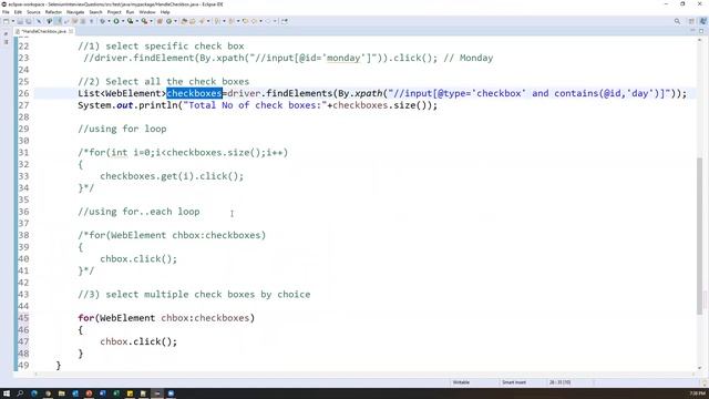 Part14-Selenium with Java Tutorial | Practical Interview Questions and Answers | Handle Check box смотреть онлайн