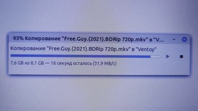 Копирование на Lexar 64 GB JumpDrive S80 USB 3.1 Flash Drive Black в Linux Mint 20.2 по USB2.0 порт смотреть онлайн