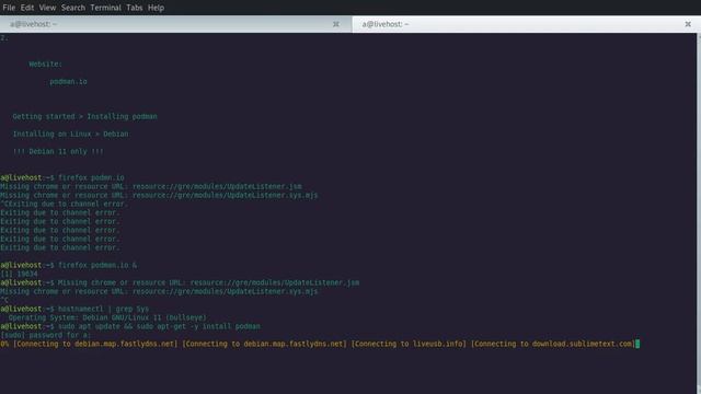 Установка Podman (аналог docker) в Linux Debian 11 / Ubuntu 22 смотреть онлайн
