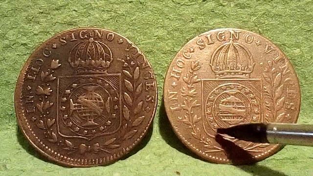 MOEDA DE 20 RÉIS 1827 COBRE ANEL DE ESTRELAS SOLTO? moeda valiosa e rara смотреть онлайн