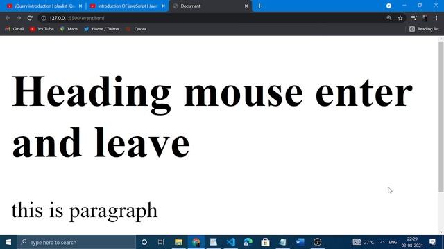 jQuery Events ( mouseenter , mouseleave , click , dblclick , hover , on ) @echocoding | soham kavd смотреть онлайн