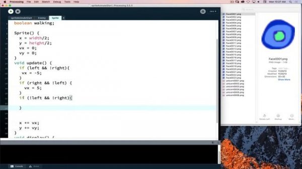 Programming keyboard movement and sprite animations