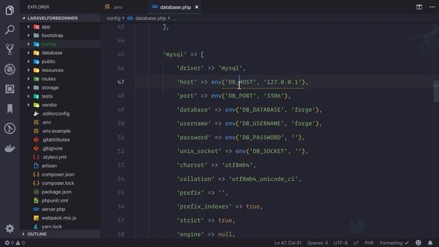 Laravel Beginner tutorial | Why env file and DB Connections смотреть онлайн
