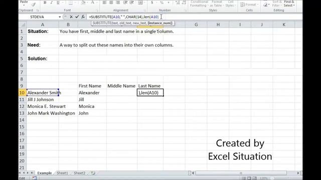 Excel extract first middle and last name смотреть онлайн