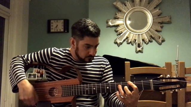 AJL La Flasque Selmer style travel guitar. смотреть онлайн