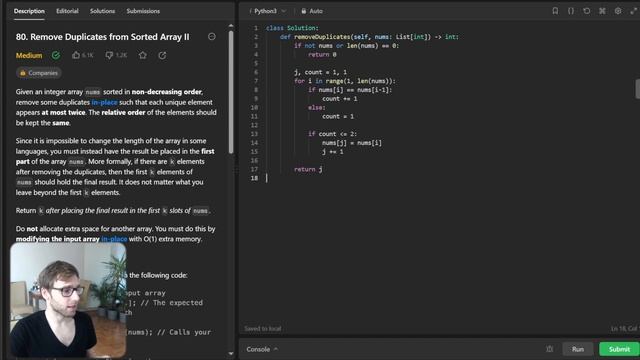 Master the Two-Pointer Technique with LeetCode 80 'Remove Duplicates II' Challenge! смотреть онлайн