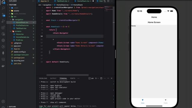 REACT NAVIGATION + EXPO + TYPESCRTIPT смотреть онлайн