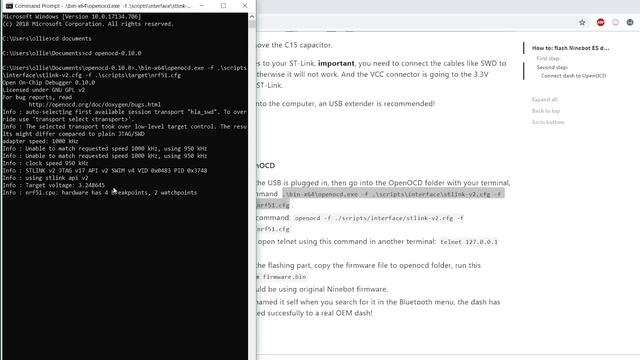 Ninebot ES/SNSC Custom Firmware (CFW) ST-Link Flash Tutorial смотреть онлайн