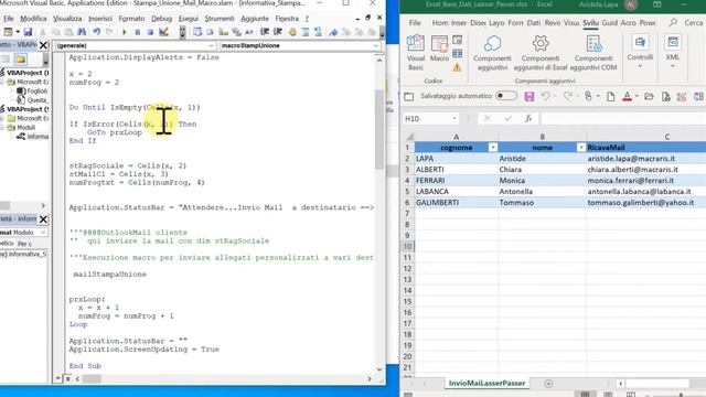 #4 VBA Excel Stampa Unione: Outlook Excel Allegati Personalizzati - Macraris смотреть онлайн