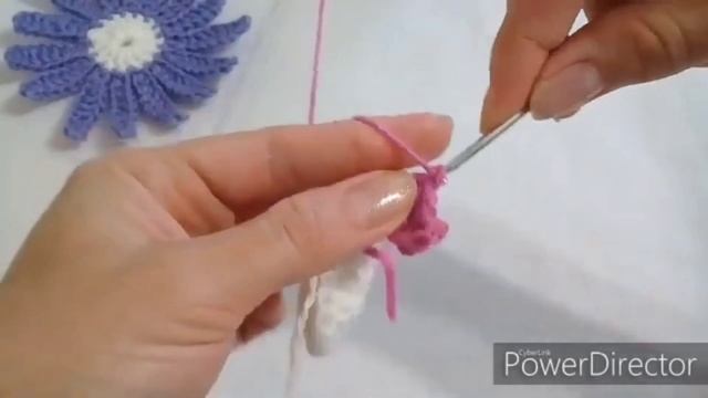 Огромный цветок крючком ✅
