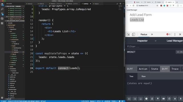 Full Stack React & Django [3] - Redux & HTTP смотреть онлайн