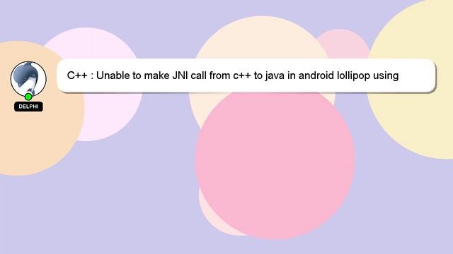 C++ : Unable to make JNI call from c++ to java in android lollipop using jni смотреть онлайн