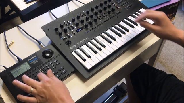 Alesis SR-16 Drum Machine + Korg Minilogue XD Jammin' смотреть онлайн